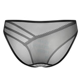 Black mesh women's underwear with black trim, sexy and comfortable panties, perfect for MyArtsyGift customers.