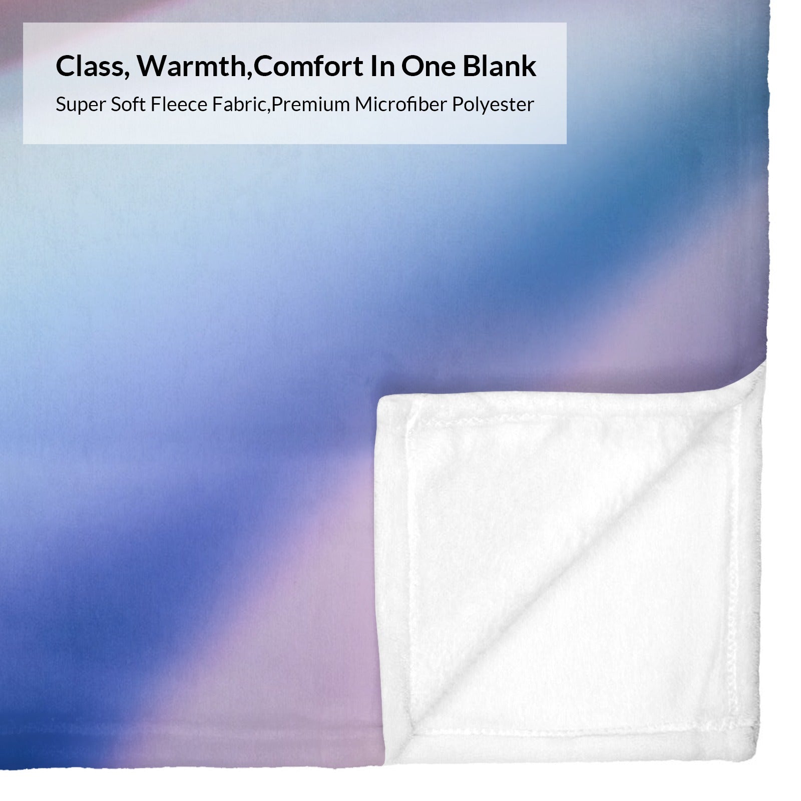 Soft polyester flannel blanket with gradient design, perfect for sofa or bed, offers class, warmth, and comfort.
