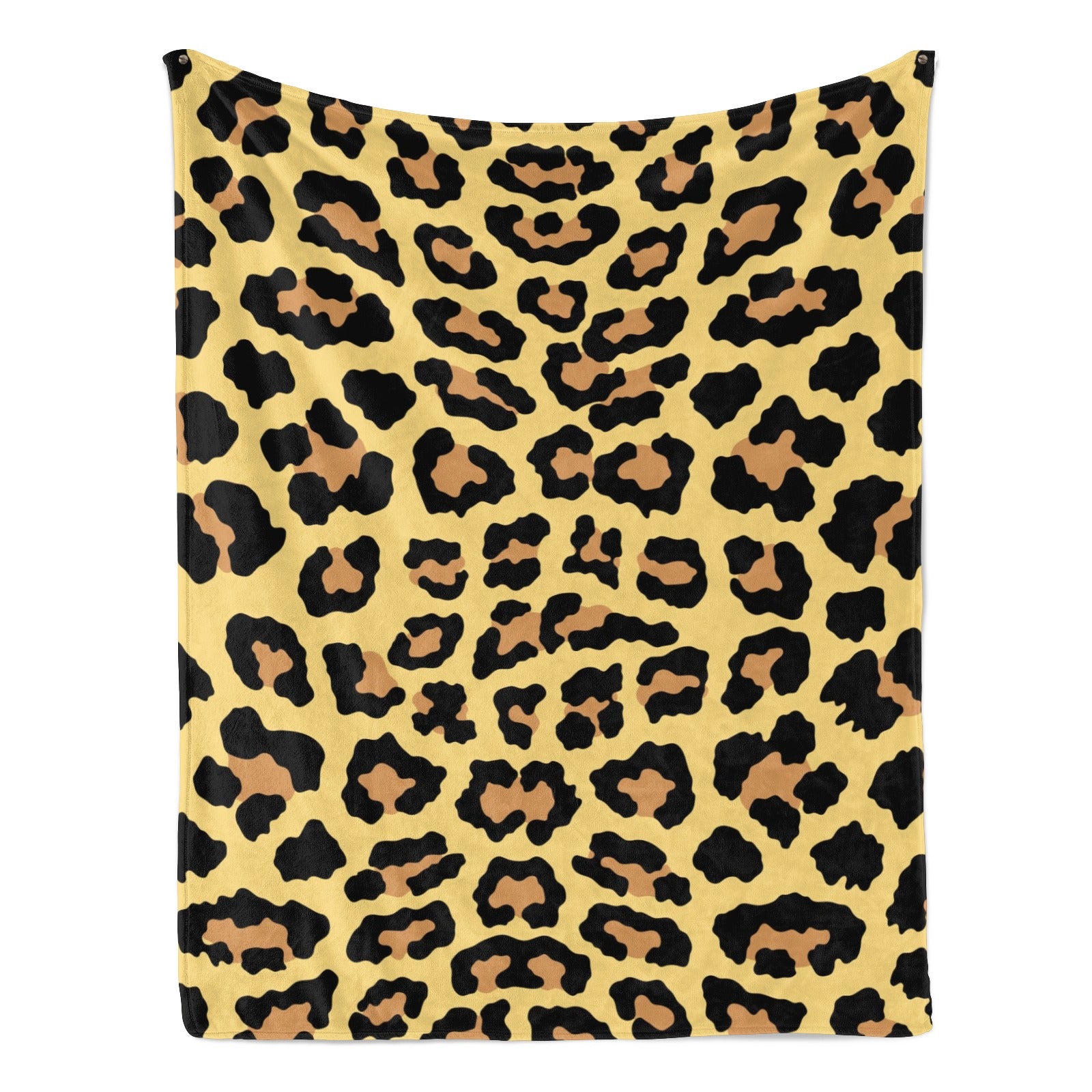 Leopard print flannel blanket, soft and warm, perfect for indoor and outdoor use.