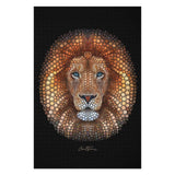 1000-piece wooden jigsaw puzzle of a lion face, family game night gift, designed by Gittime