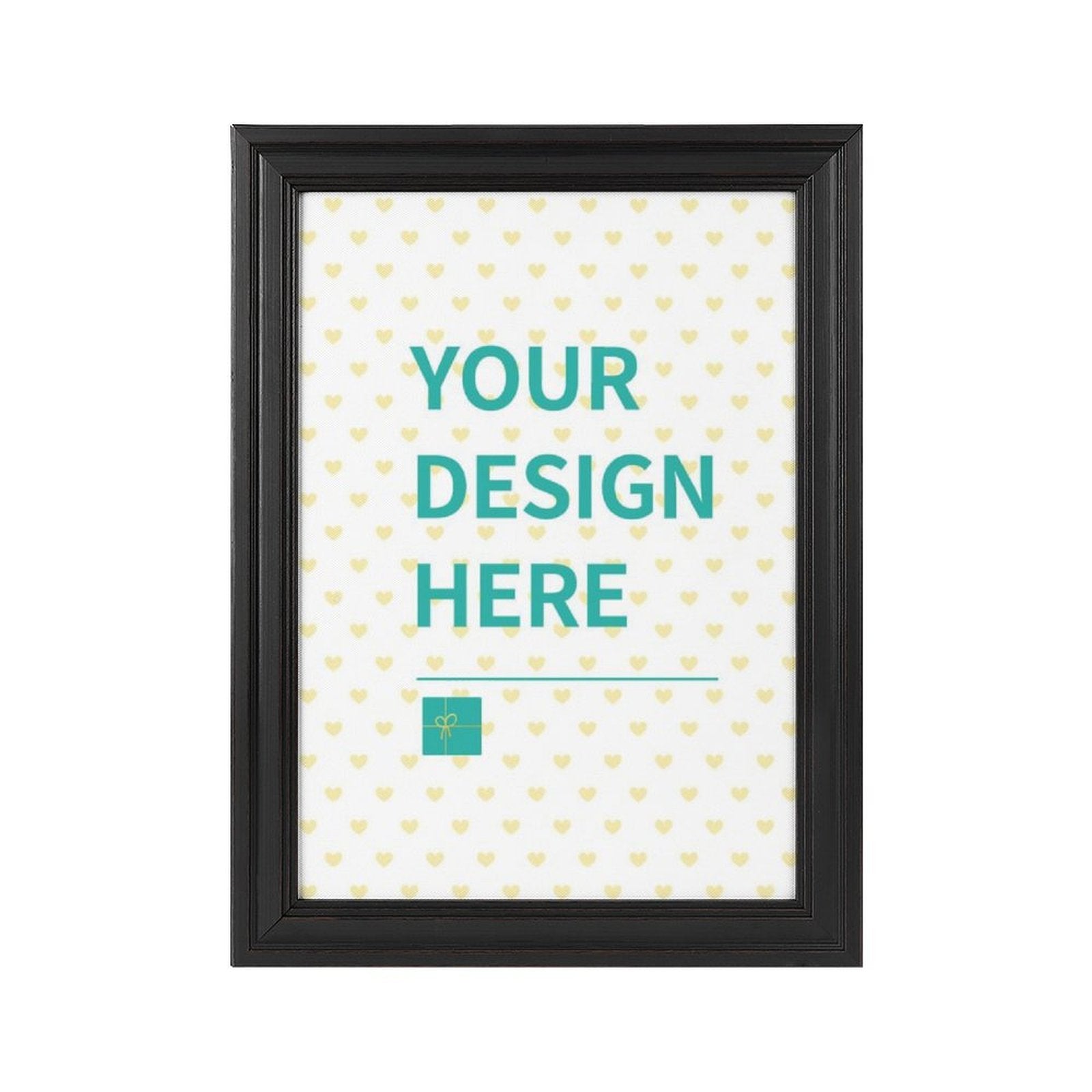 Custom canvas print with your design, personalized wall art gift in black frame
