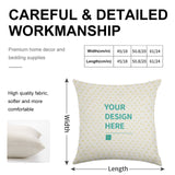 Customizable linen pillow case for living room with your design, soft, and durable.