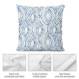 Blue dotted pattern plush pillow cover, soft and comfortable with invisible zipper and neat stitching details.