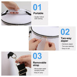 White camping cooler backpack with Oxford cloth, two-way zipper, and removable strap for travel, picnic, and work.