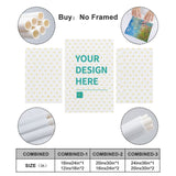 Personalized 3-Panel Canvas Print, 'Your Design Here' - Unframed wall art, various sizes available.