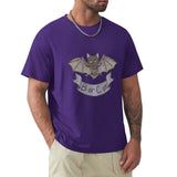 Men's purple 'Bor or Cat' t-shirt, crew neck tee, MyArtsyGift apparel, classic cotton t-shirt for men.