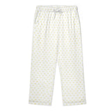 Personalized men's pajama pants in cotton-like fabric with yellow hearts, a perfect gift.