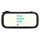 Customizable Nintendo Switch carrying case with space for your design, black EVA material.