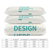Customizable bedding set with personalized design on duvet cover and pillowcases, size options available