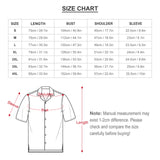 Custom men's short sleeve shirt size chart. Peach skin velvet shirt bust, shoulder, sleeve measurements. MyArtsyGift.