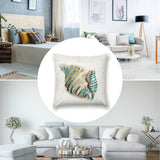 Luxury seashell design pillow cover in teal and gold. Short plush decorative cushion for sofa, couch, and living room.