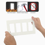 PC light switch plate cover, heat & fade resistant, impact resistant, unbreakable, with a dotted pattern for home decor