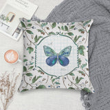MyArtsyGift super soft throw pillow case, butterfly design, machine washable, personalized living room decor, made in USA