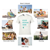 Custom men's short-sleeve t-shirt with 'YOUR DESIGN HERE', perfect gift, polyester fabric for various activities
