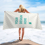 Personalized beach towel with custom design option, perfect for gifts and beach.