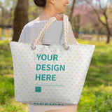 Tote Bag Large Handles Beach Bag with Zipper for Shopping Groceries Travel Outdoors Swim Pool Bag