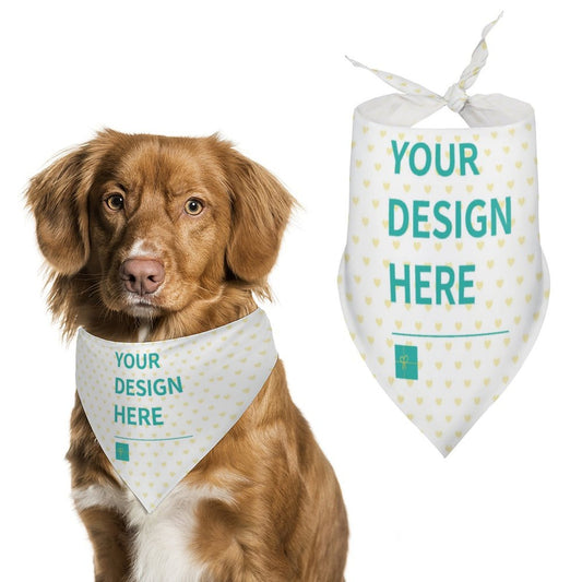 MyArtsyGift - Custom Dog Bandana Personalized Pet Scarf Triangle Neckwear Pet Bibs for Small Medium Large Dogs Cats Puppy Pets Birthday