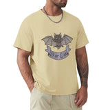 Men's light yellow Bor Cat graphic tee, cotton crew neck t-shirt from MyArtsyGift, classic tees.