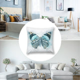 Butterfly pillow cover for sofa, soft plush, watercolor butterfly design from MyArtsyGift, for home decor.