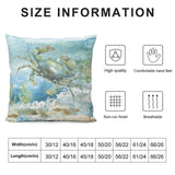 Crab art plush pillow cover, soft & breathable, sofa decor, size chart, high quality short plush material