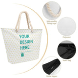 Tote Bag Large Handles Beach Bag with Zipper for Shopping Groceries Travel Outdoors Swim Pool Bag