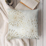 Luxury soft fluffy decorative pillow cover with golden burst pattern for sofa, couch, living room, MyArtsyGift