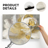 Abstract Rose Gold Canvas Print with Flower Details, Product Details Made in USA, canvas texture shown, wall decor.