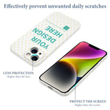 iPhone 14 series phone case with customizable design, lens and screen protection. PC plastic protective cover.