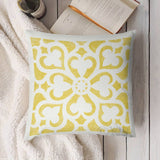 Yellow floral plush pillow cover for sofa, living room, soft plush material, MyArtsyGift design