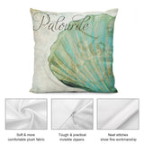 Palourde seashell plush pillow cover with soft fabric, invisible zipper, and neat stitches for sofa and couch.