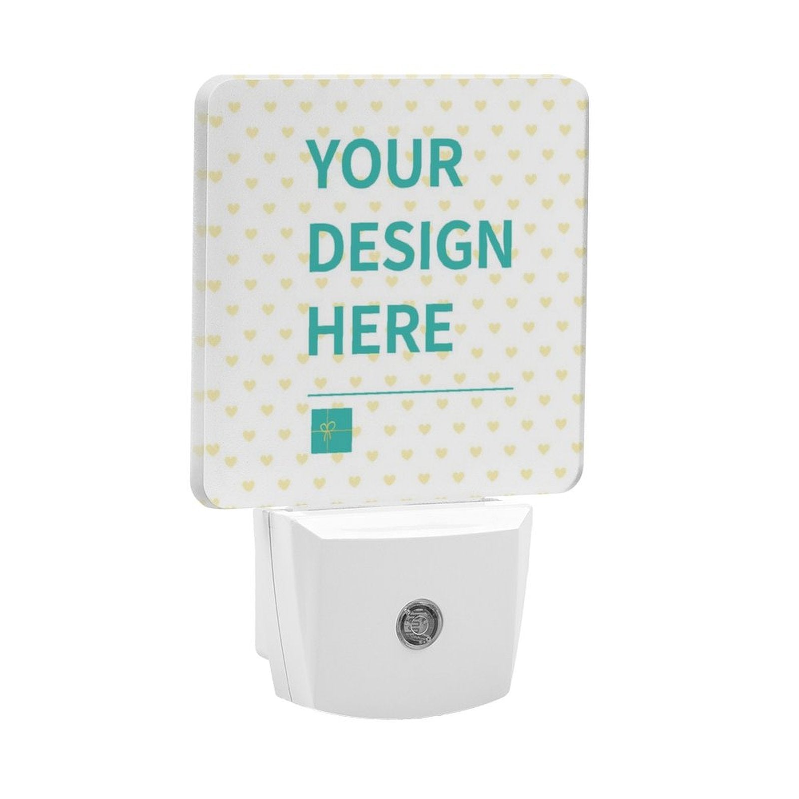 Customizable LED night light with YOUR DESIGN HERE text, perfect for bedroom, bathroom, MyArtsyGift