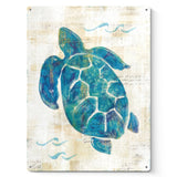Sea Turtle Metal Sign for Beach Home Decor
