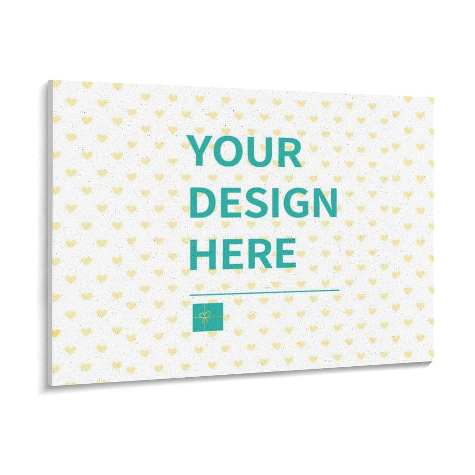 Customizable paint by number canvas with 'Your Design Here' text and heart pattern, DIY gift for family and friends