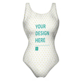 Custom One Piece Swimsuit for Women - Personalized design, heart pattern, MyArtsyGift