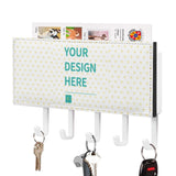 Custom key holder for wall with PU leather and personalized design, housewarming gift