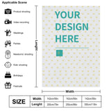 Personalized Photography Cloth with customizable design, white with yellow hearts; ideal for studio, video and event shoots.