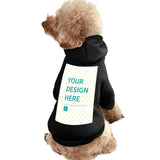 Custom Dog Bottoming Shirt with Your Design - Black, Hooded, Comfortable Pet Clothes