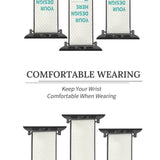 Customizable PU leather Apple Watch band with 'Your Design Here' text, comfortable wearing. Compatible with iWatch Series.