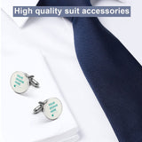 Personalized cufflinks for men with alloy metal base, ideal for tuxedo shirts or wedding gifts, featuring custom designs