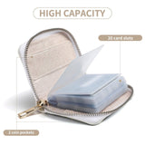 White PU leather card case with 20 slots, minimalist wallet, card organizer for men and women from MyArtsyGift