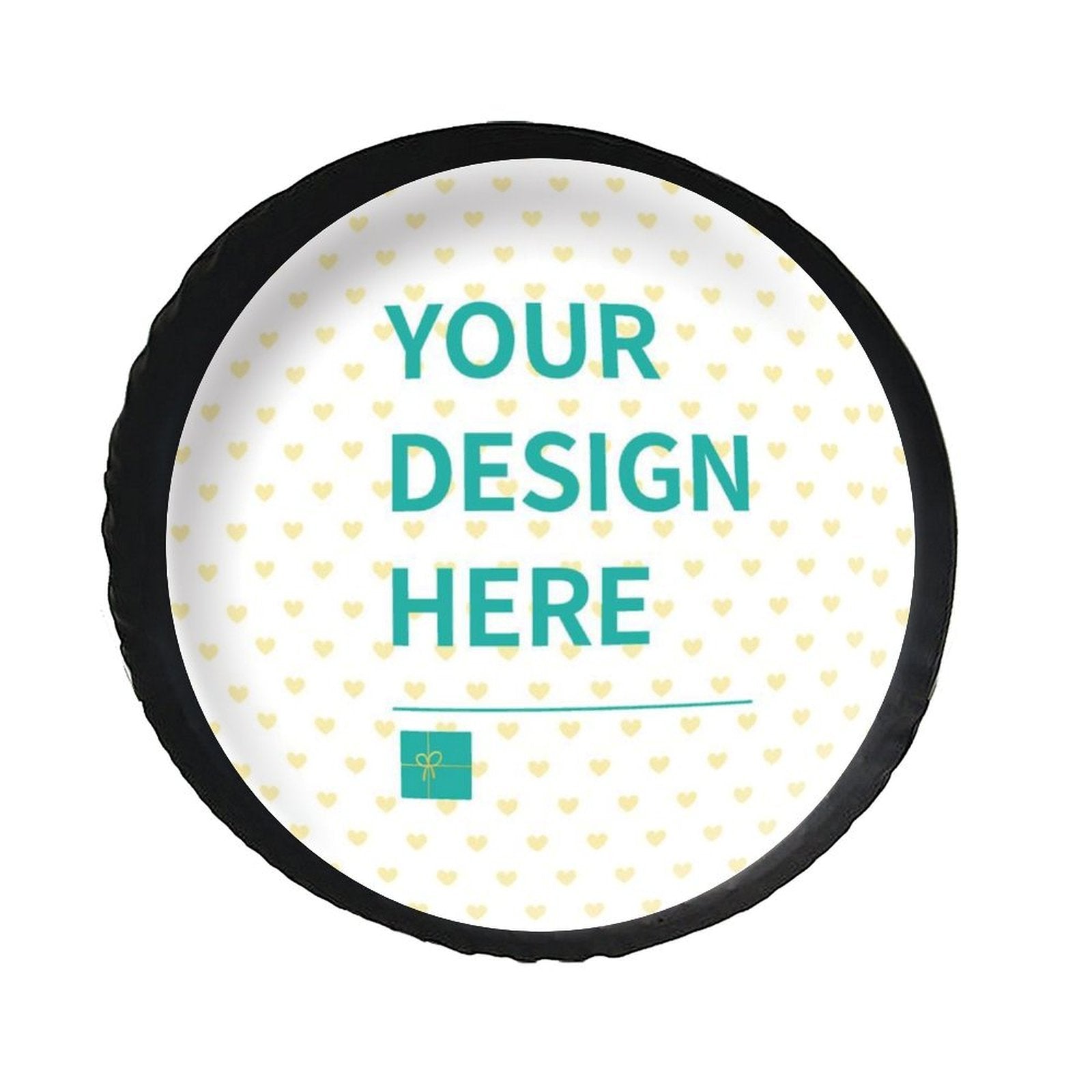 Custom Leather Spare Tire Cover with Personalized Design - RV, SUV Protection