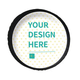 Custom Leather Spare Tire Cover with Personalized Design - RV, SUV Protection