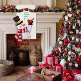Personalized Christmas Snowman Wooden Hanging Sign, custom design holiday decor for front door, Xmas party