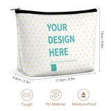 Customizable PU makeup bag with heart pattern; Personalized cosmetic storage for women, Moisture-Proof and Durable.