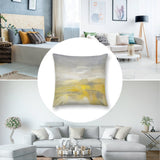 Abstract gray and yellow throw pillow cover, plush material, ideal for sofa, couch, and living room decor, MyArtsyGift