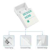 Custom cigarette case with DESIGN HERE text, plastic, personalized cigarette box gift for men and women.