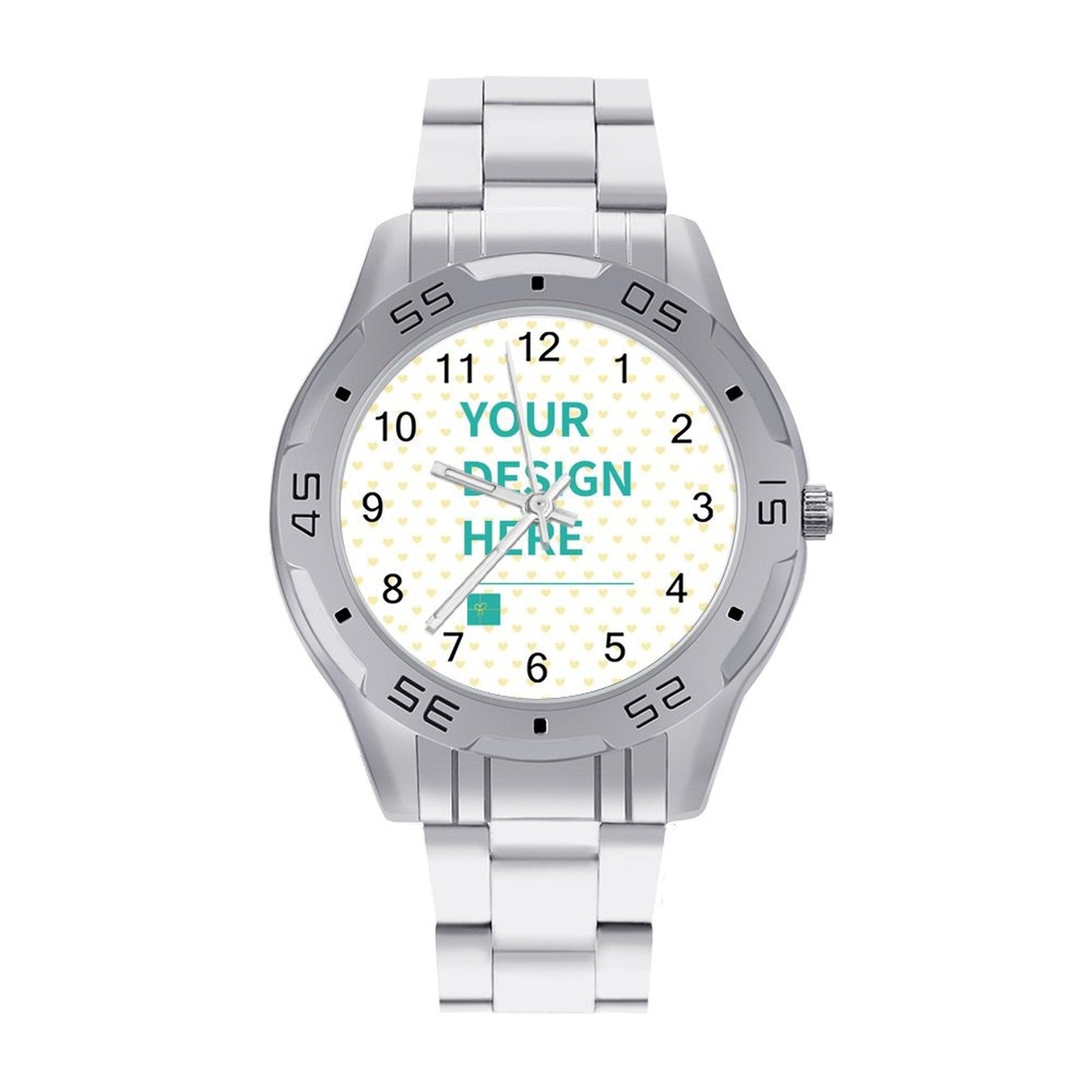 Custom Photo Watch - Stainless Steel Mesh Quartz Watch, with customizable design on the watch face.