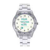Custom Photo Watch - Stainless Steel Mesh Quartz Watch, with customizable design on the watch face.