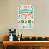 Tropical State of Mind aluminum plaque wall art, for home or office decor, durable and rust-proof.
