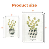 Herb Garden VIII metal sign showcasing oregano plant art, available in two sizes, vintage kitchen or garden wall decor.